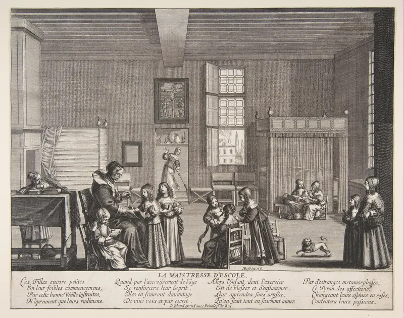 The School Mistress Wall Art by Abraham Bosse - High-Resolution Digital Print