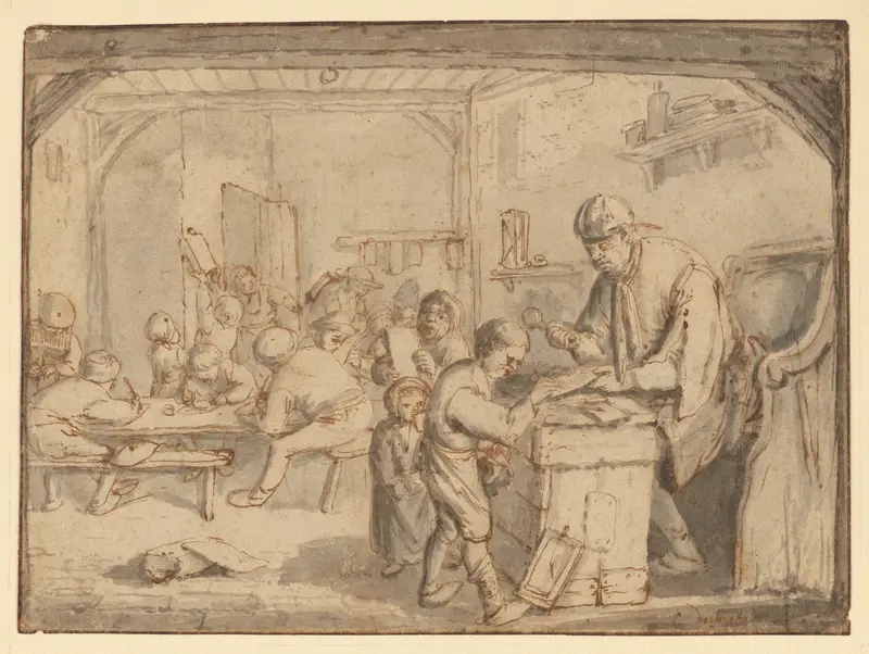The Schoolmaster Wall Art by Cornelis Dusart - High-Resolution Digital Print
