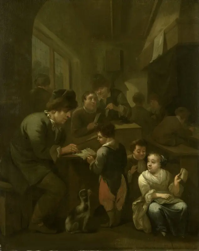 The schoolmaster Wall Art by Bernardus van Schijndel - High-Resolution Digital Print