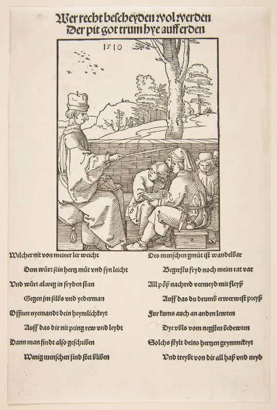 The Schoolmaster Wall Art by Albrecht Dürer - High-Resolution Digital Print
