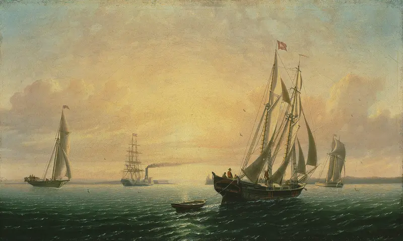 The Schooner Jane of Bath, Maine Wall Art by William Bradford - High-Resolution Digital Print