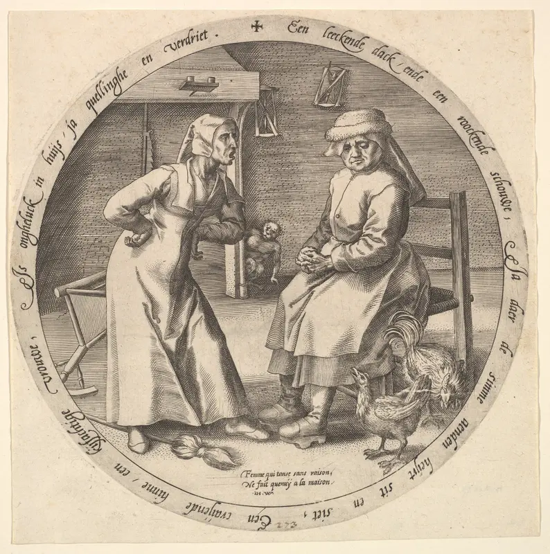 The Scolding Woman and the Cackling Hen Wall Art by Pieter Bruegel the Elder - High-Resolution Digital Print