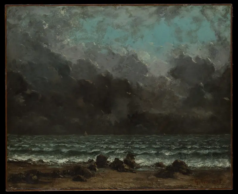 The Sea Wall Art by Gustave Courbet - High-Resolution Digital Print
