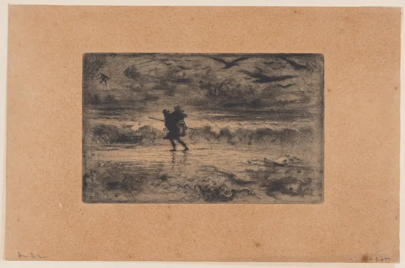The Seascape Painter (Le Peintre de marine) Wall Art by Félix-Hilaire Buhot - High-Resolution Digital Print