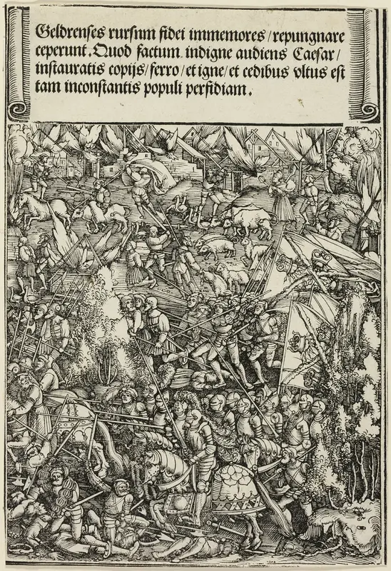 The Second War in Gueldres, from The Triumphal Arch of Maximilian I Wall Art by School of Albrecht Dürer - High-Resolution Digital Print