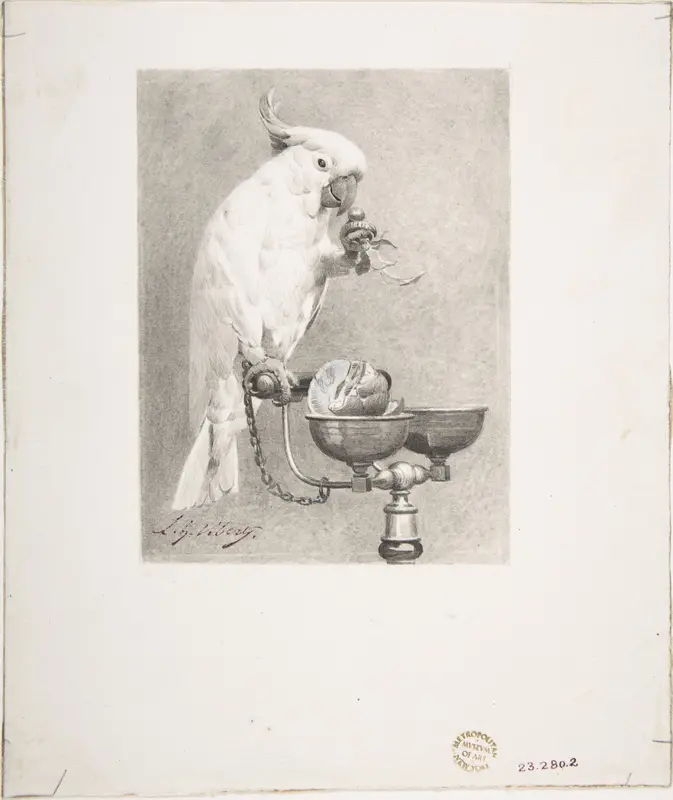 The Sedate Parrot Wall Art by Jean-Georges Vibert - High-Resolution Digital Print