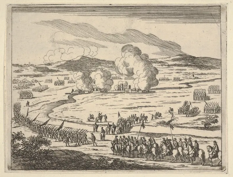 The Seige of Alessandria Begins, from "L'Idea di un Principe ed Eroe Cristiano in Francesco I d'Este, di Modena e Reggio Duca VIII [...]" Wall Art by Bartolomeo Fenice (Fénis) - High-Resolution Digital Print