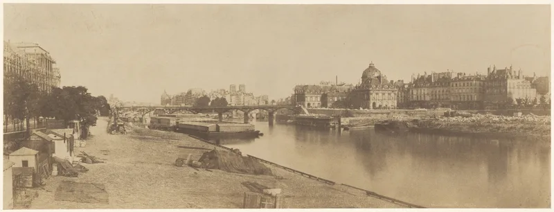 The Seine from the Pont du Carrousel Looking towards Notre Dame Wall Art by Charles Marville - High-Resolution Digital Print