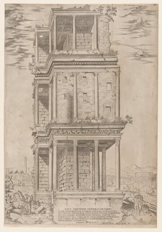 The Septizodium, from "Speculum Romanae Magnificentiae" Wall Art by Anonymous - High-Resolution Digital Print