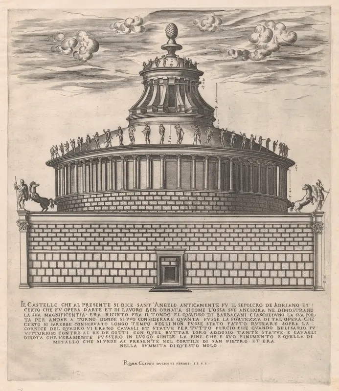 The Sepulchre of Hadrian, from "Speculum Romanae Magnificentiae" Wall Art by Anonymous - High-Resolution Digital Print