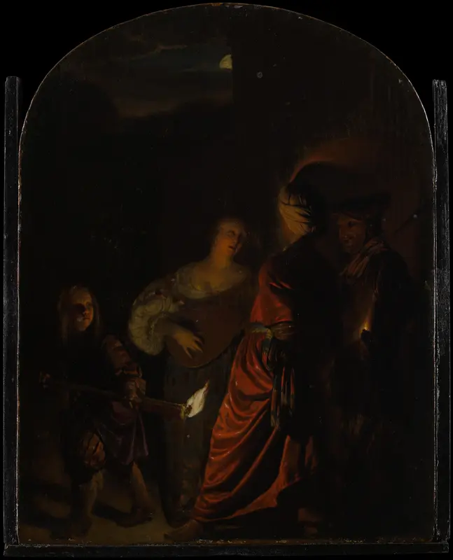 The Serenade Wall Art by Frans van Mieris the Elder - High-Resolution Digital Print