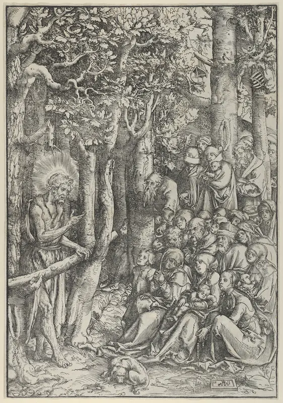 The Sermon of St. John the Baptist Wall Art by Lucas Cranach the Elder - High-Resolution Digital Print