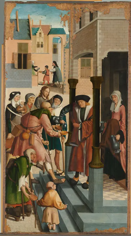 The Seven Works of Mercy Wall Art by Master of Alkmaar - High-Resolution Digital Print