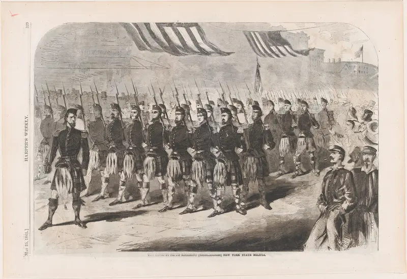 The Seventy Ninth Regiment (Highlanders), New York State Militia (from "Harper's Weekly," Vol. 5, p. 329) Wall Art by Winslow Homer - High-Resolution Digital Print