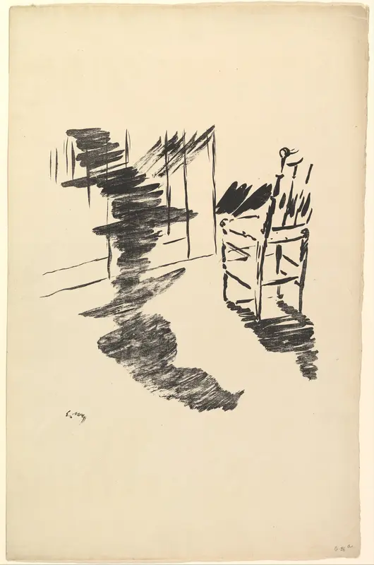 The Shadow that Lies Floating on the Floor, from "The Raven" by Edgar Allan Poe Wall Art by Edouard Manet - High-Resolution Digital Print