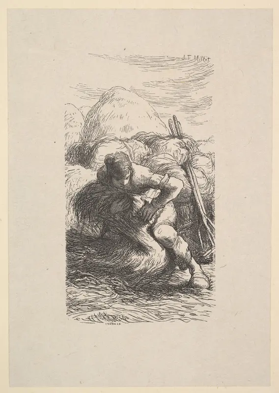 The Sheaf Binder Wall Art by Jean-François Millet - High-Resolution Digital Print