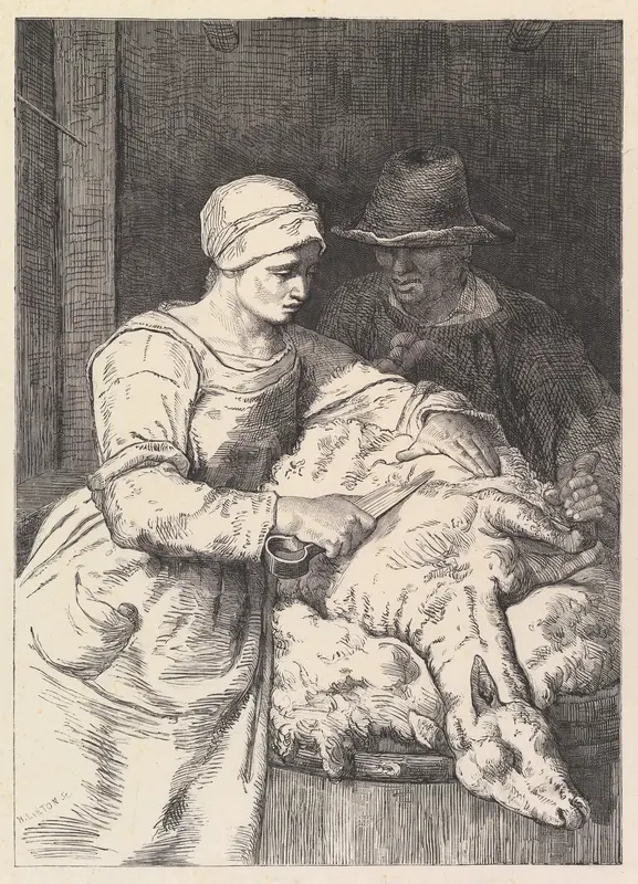 The Sheepshearer Wall Art by Henry Linton - High-Resolution Digital Print