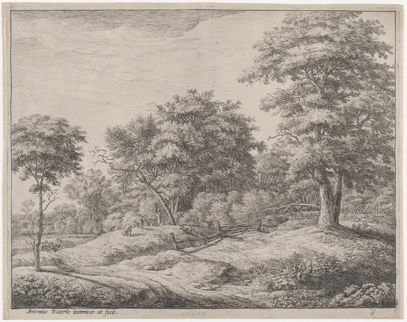 The Shepherd Asleep On a Little Hill Wall Art by Anthonie Waterloo - High-Resolution Digital Print