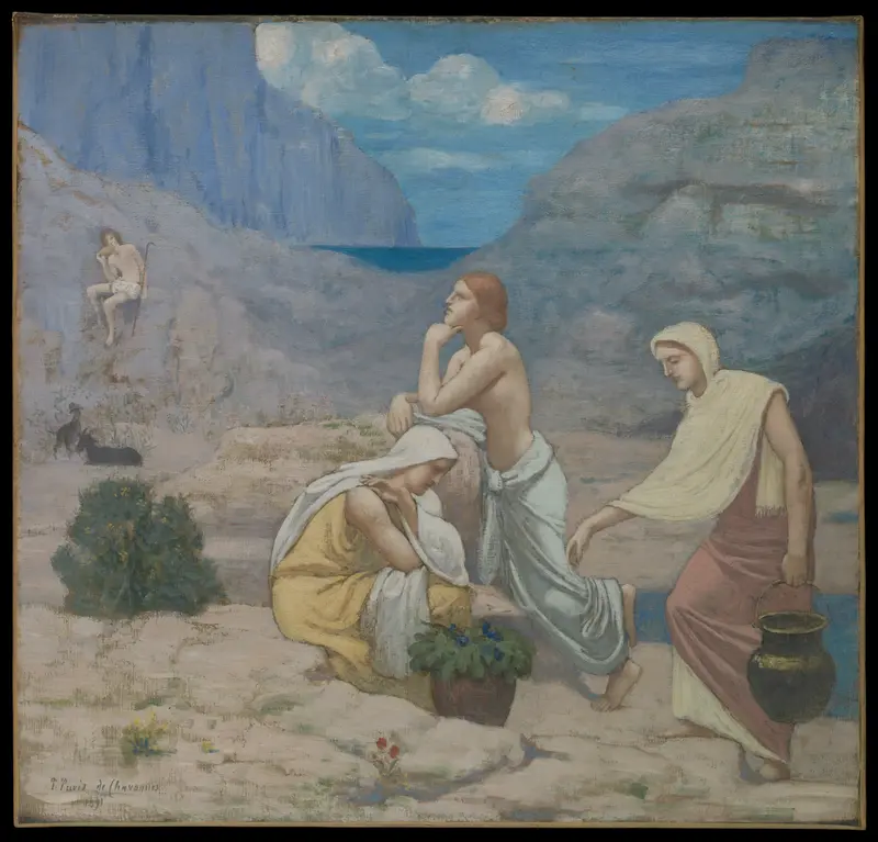 The Shepherd's Song Wall Art by Pierre Puvis de Chavannes - High-Resolution Digital Print