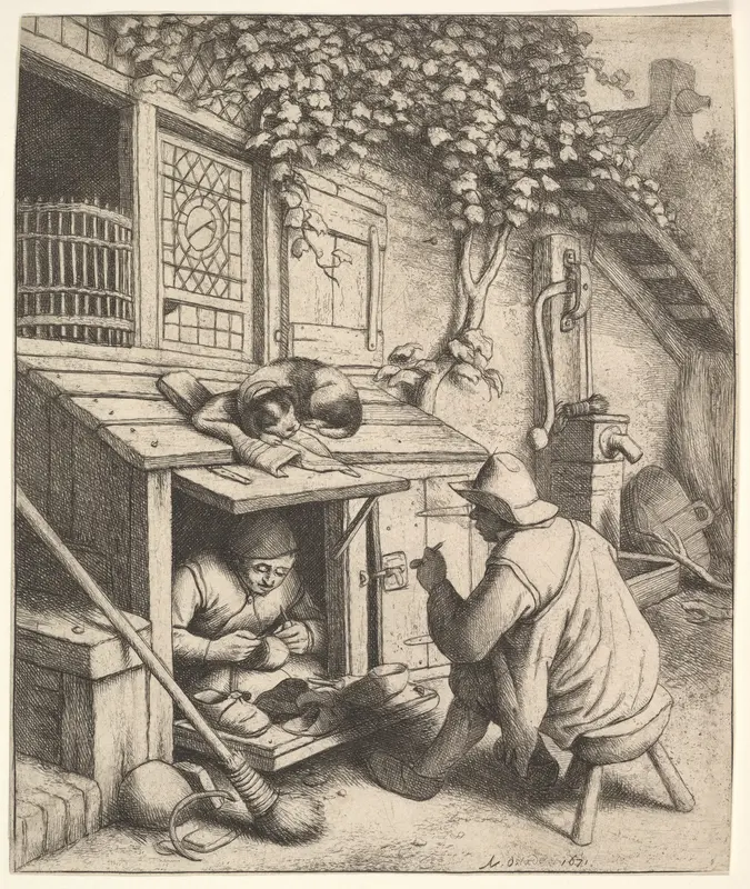 The Shoemaker Wall Art by Adriaen van Ostade - High-Resolution Digital Print