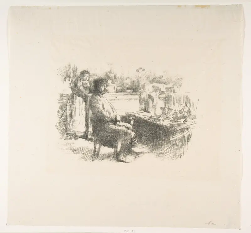 The Shoemaker (The Shoemaker, Dieppe) Wall Art by James McNeill Whistler - High-Resolution Digital Print
