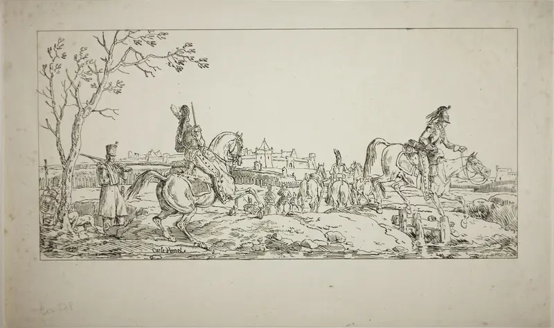 The Siege Wall Art by Carle Vernet - High-Resolution Digital Print