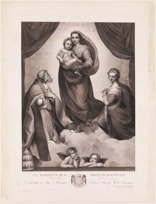 The Sistine Madonna Wall Art by Johann Friedrich Wilhelm Müller - High-Resolution Digital Print