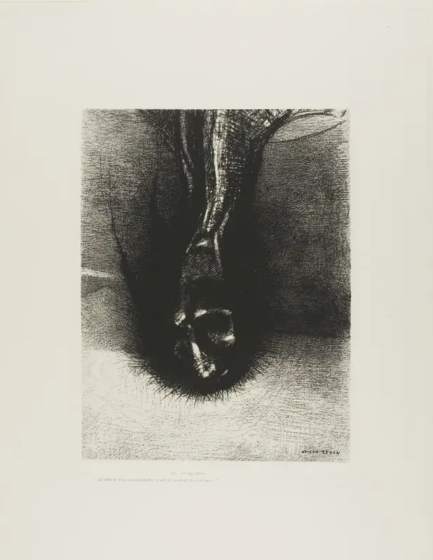 The Skiapods: "The head as low as possible, that is the secret of happiness!", plate 6 of 6