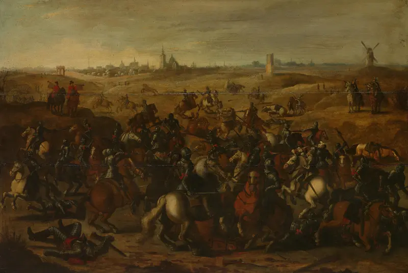 The Skirmish Between Cuirassiers, 5 February 1600, on the Vughterheide Wall Art by Unknown - High-Resolution Digital Print