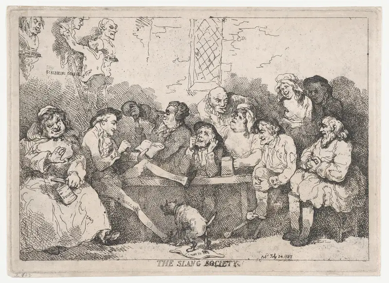 The Slang Society Wall Art by Thomas Rowlandson - High-Resolution Digital Print