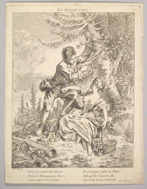 The Sly Shepherd Wall Art by Anonymous, French, 18th century - High-Resolution Digital Print