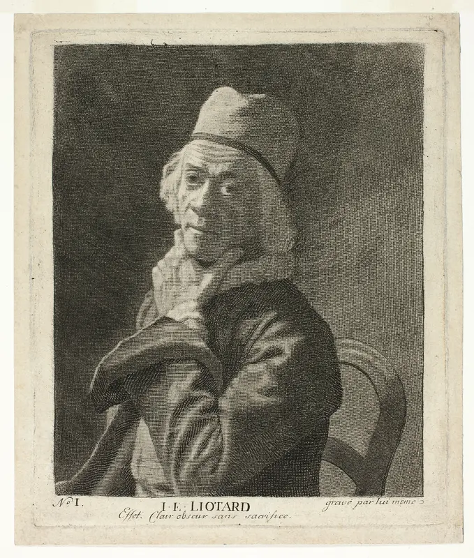 The Small Self-Portrait Wall Art by Jean Etienne Liotard - High-Resolution Digital Print