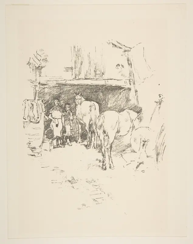 The Smith's Yard, from "The International Studio" Wall Art by James McNeill Whistler - High-Resolution Digital Print
