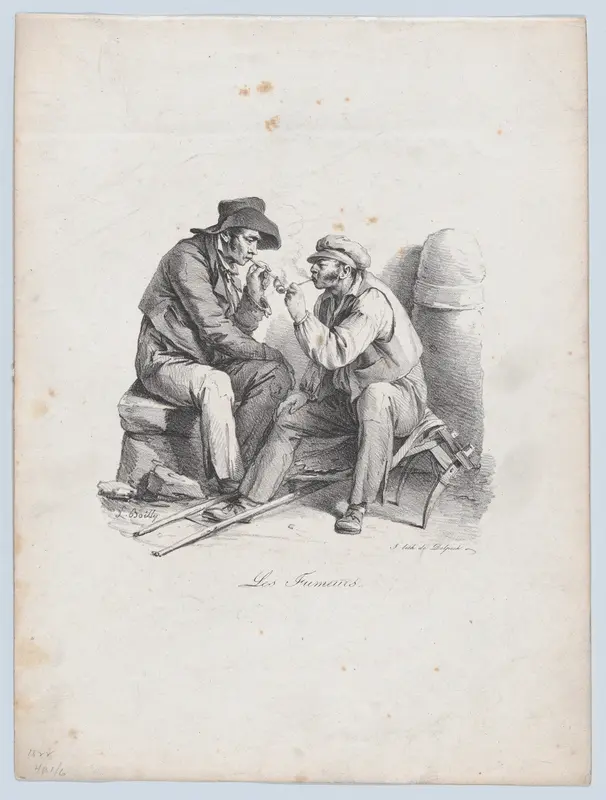 The Smokers Wall Art by Louis Léopold Boilly - High-Resolution Digital Print