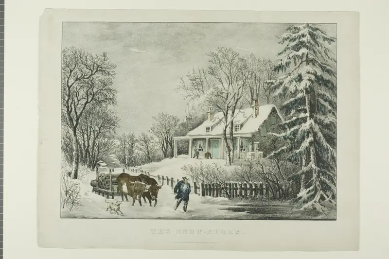 The Snow Storm Wall Art by Currier & Ives - High-Resolution Digital Print