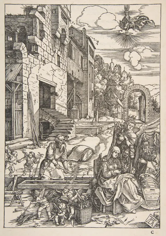 The Sojourn of The Holy Family in Egypt, from "The Life of the Virgin" Wall Art by Albrecht Dürer - High-Resolution Digital Print