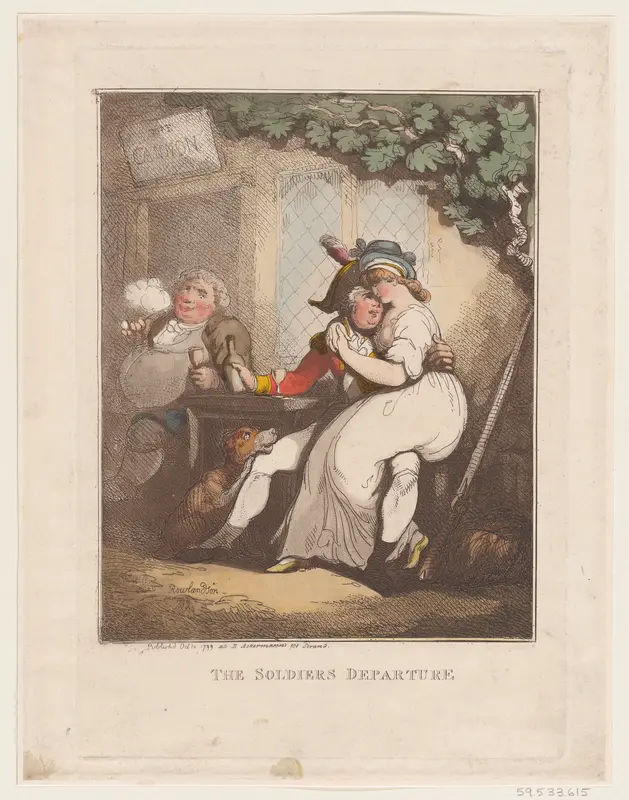 The Soldier's Departure Wall Art by Thomas Rowlandson - High-Resolution Digital Print