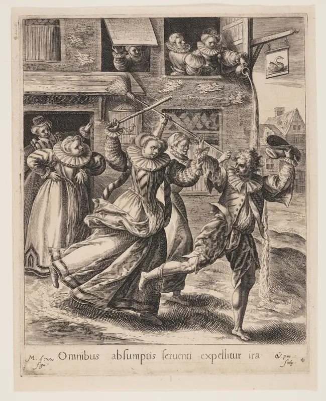 The Son Chased out of the Brothel, from The Parable of the Prodigal Son Wall Art by Crispijn van de Passe, I - High-Resolution Digital Print