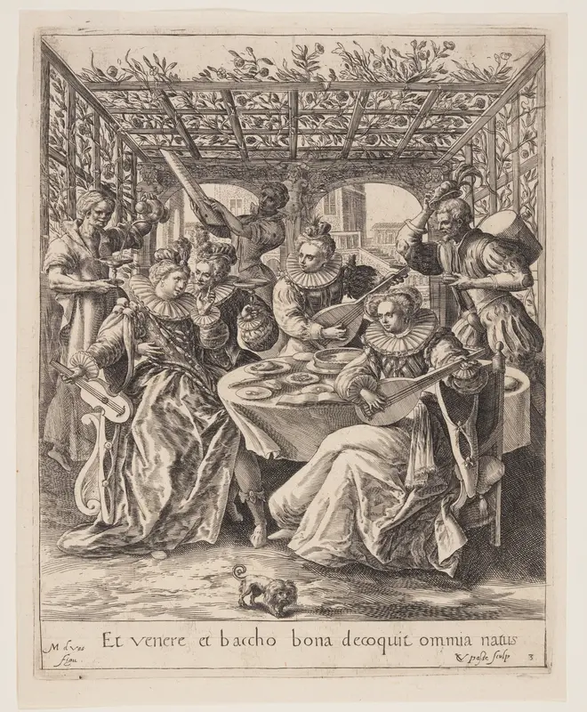 The Son Wasting his Heritage with Riotous Living, from The Parable of the Prodigal Son Wall Art by Crispijn van de Passe, I - High-Resolution Digital Print
