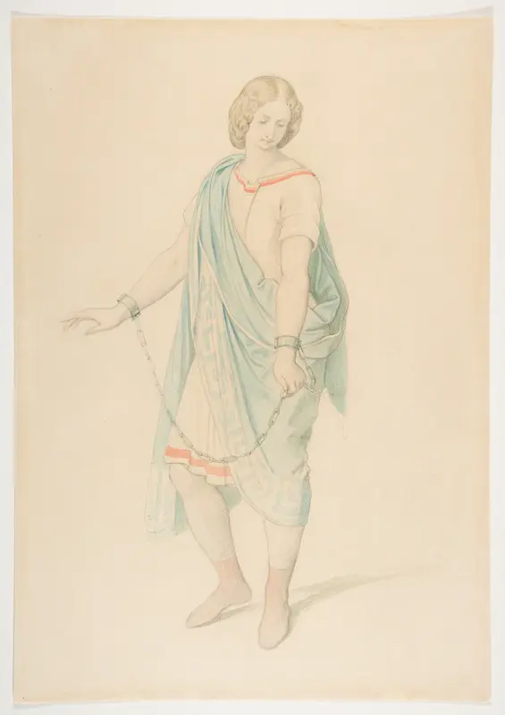 The soprano Karoline Hetzenecker in the role of Sesto in La Clemenza di Tito by W.A. Mozart Wall Art by Moritz von Schwind - High-Resolution Digital Print