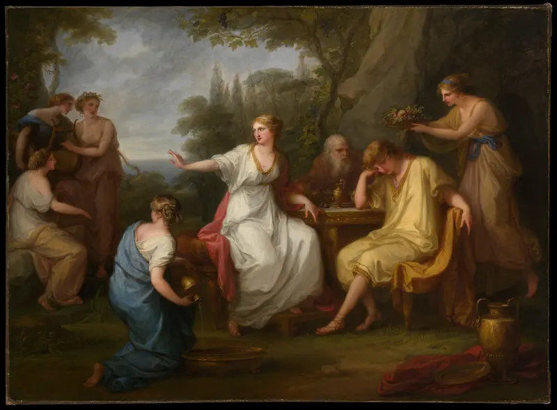 The Sorrow of Telemachus Wall Art by Angelica Kauffmann - High-Resolution Digital Print
