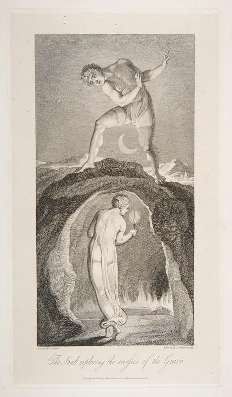 The Soul Exploring the Recesses of the Grave, from "The Grave," a Poem by Robert Blair Wall Art by William Blake - High-Resolution Digital Print