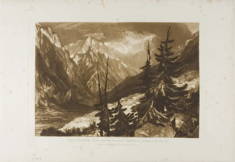 The Source of the Arveron, plate 60 from Liber Studiorum