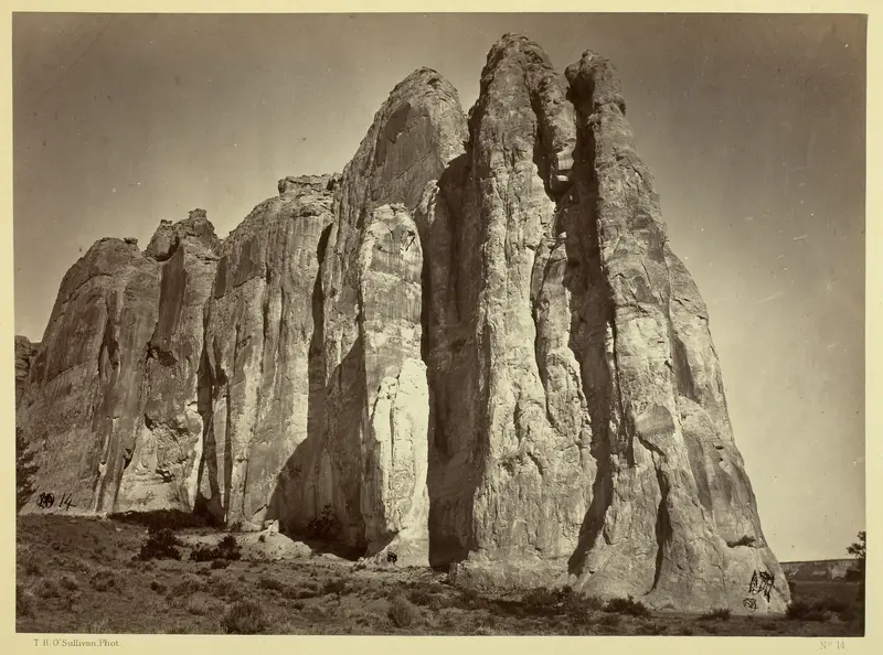 The South Side of Inscription Rock Wall Art by Timothy O'Sullivan - High-Resolution Digital Print