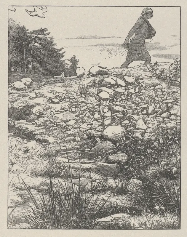 The Sower (The Parables of Our Lord and Saviour Jesus Christ) Wall Art by Sir John Everett Millais - High-Resolution Digital Print
