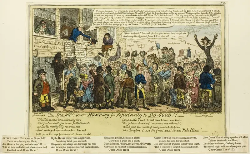 The Spafields Orator Hunt-ing for Popularity to Do-good!!!