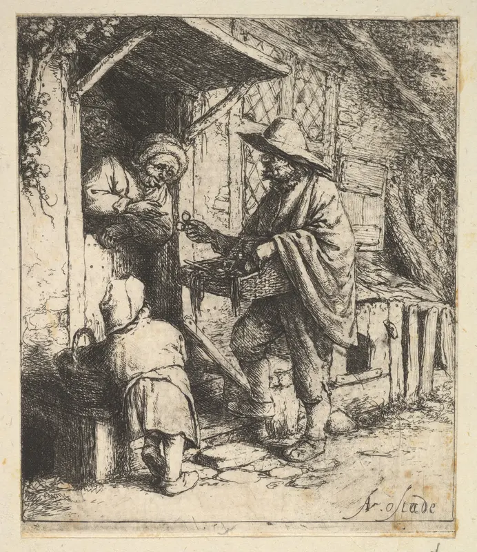 The Spectacle Seller Wall Art by Adriaen van Ostade - High-Resolution Digital Print