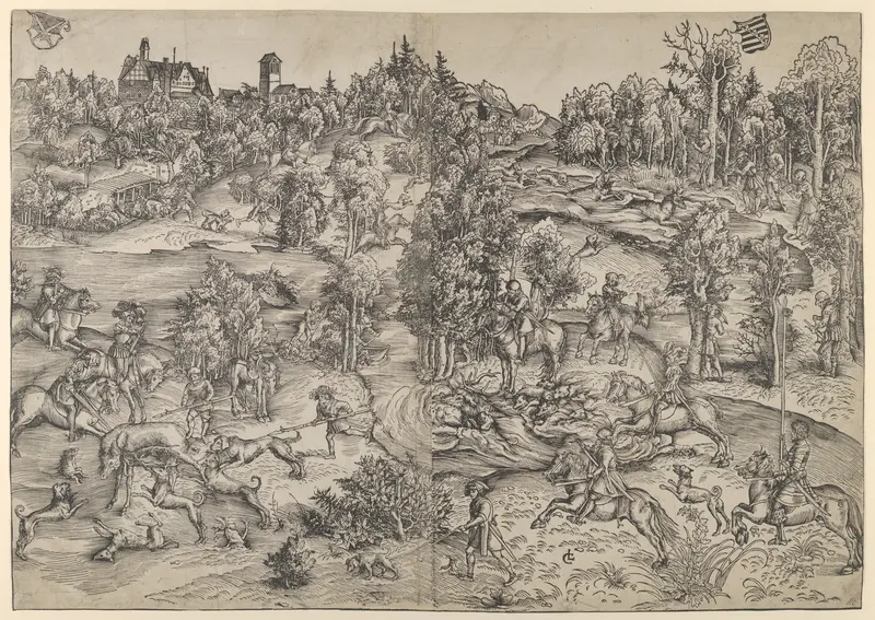 The Stag-Hunt Wall Art by Lucas Cranach the Elder - High-Resolution Digital Print