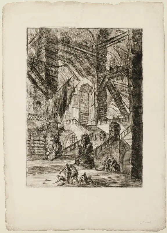 The Staircase with Trophies, plate 8 from Imaginary Prisons