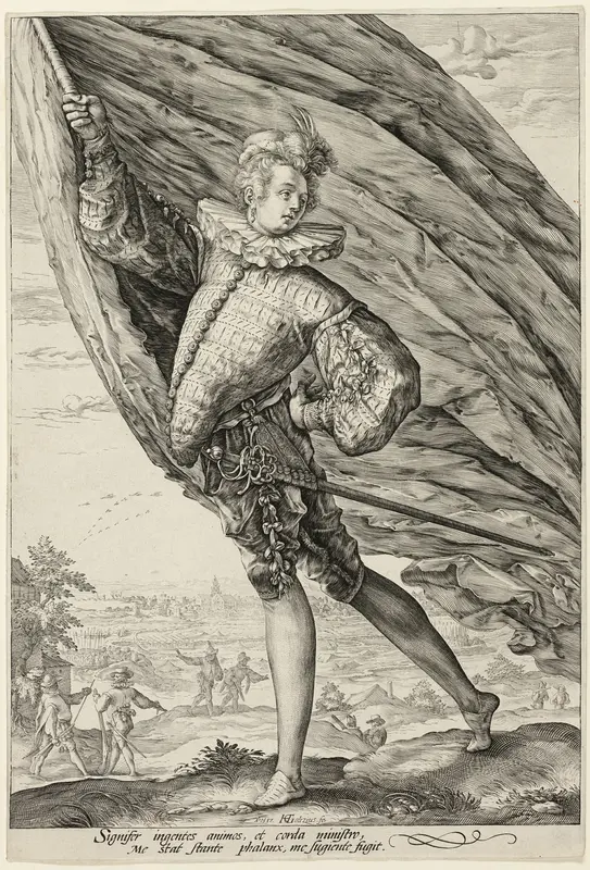 The Standard Bearer, Turned to Left Wall Art by Hendrick Goltzius - High-Resolution Digital Print